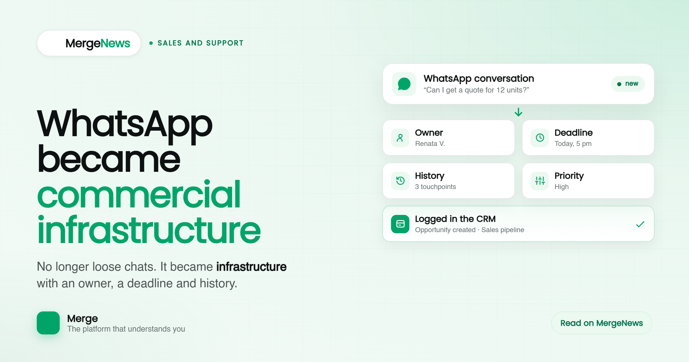 WhatsApp became commercial infrastructure