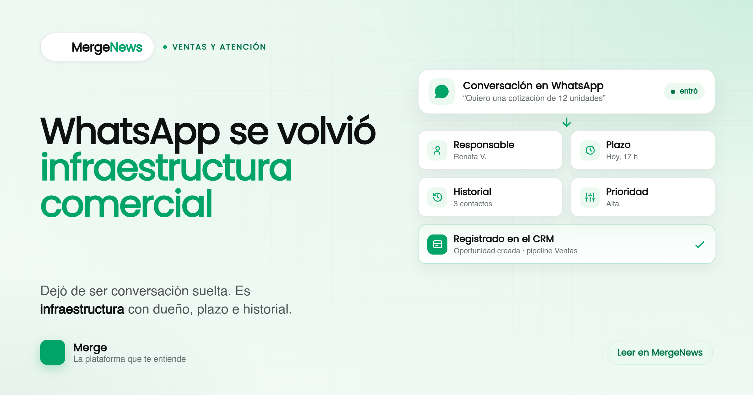 WhatsApp se volvió infraestructura comercial