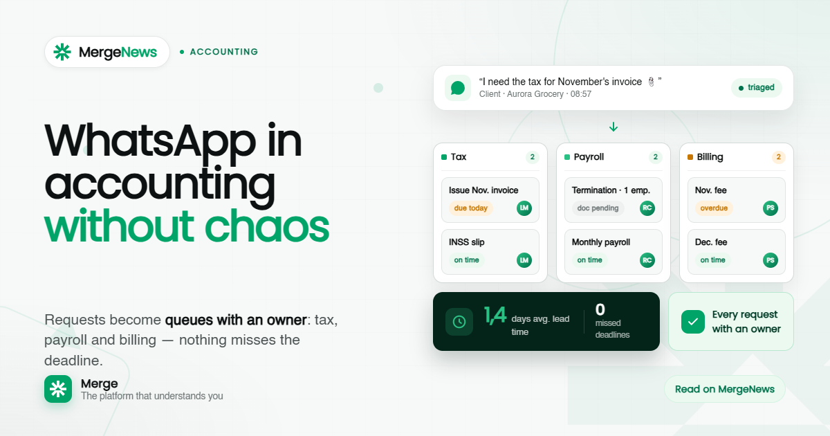 WhatsApp for accounting firms: organized service prevents missed deadlines