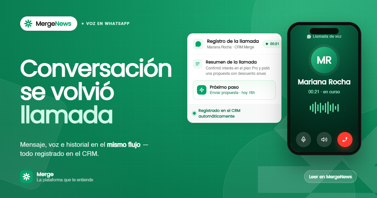 Llamadas de WhatsApp por la API: la conversación puede convertirse en llamada de voz