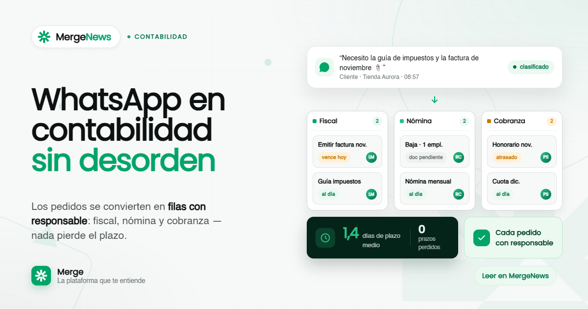 WhatsApp en la contabilidad: atención organizada evita plazos perdidos