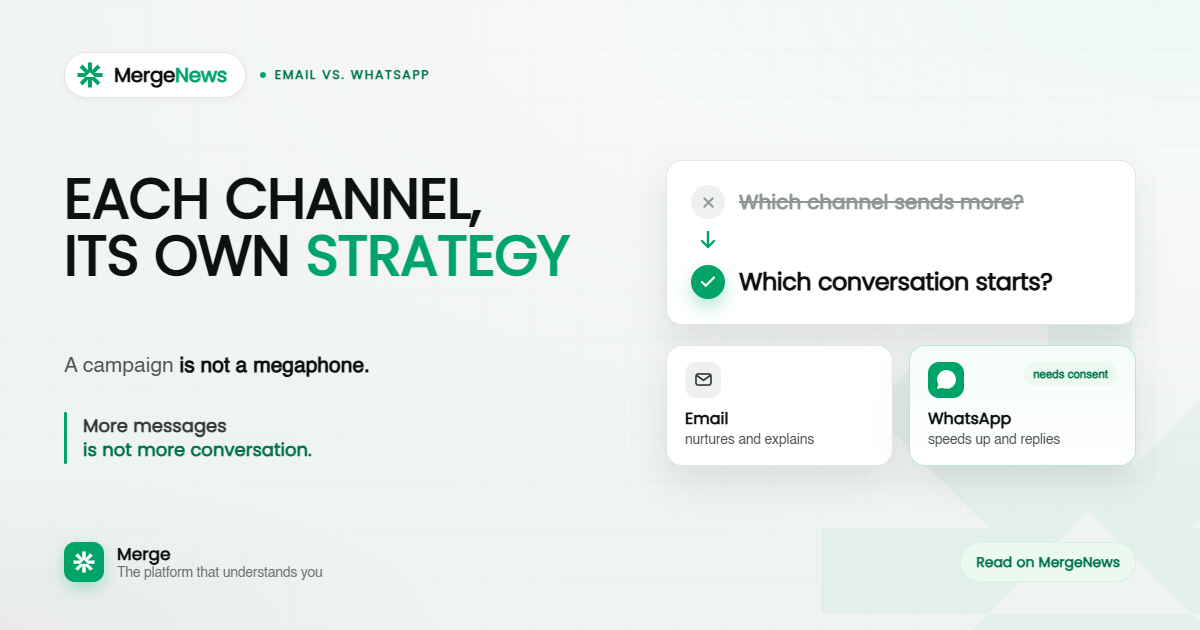 Comparison between email campaigns and WhatsApp campaigns