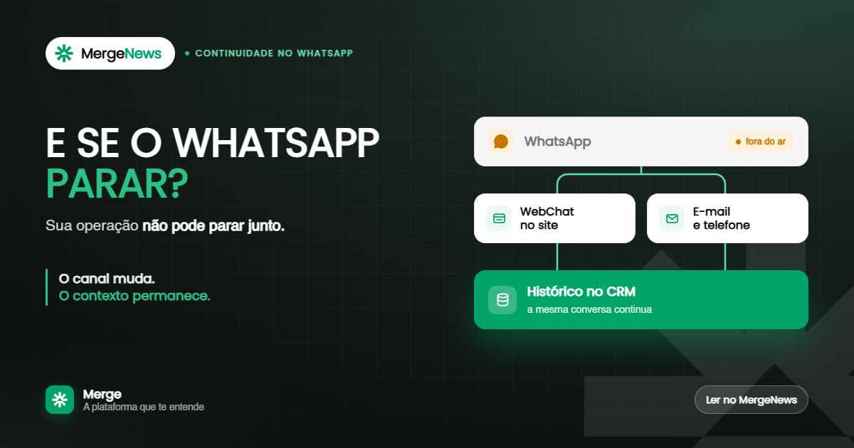 Empresa organizando canais alternativos de atendimento caso o WhatsApp fique instável