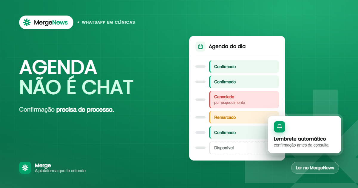 Recepção de clínica organizando o atendimento pelo WhatsApp