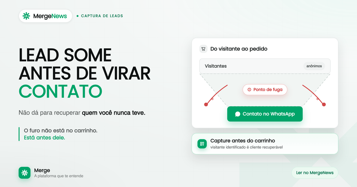 Cliente de e-commerce sumindo antes de deixar contato para recuperação de carrinho