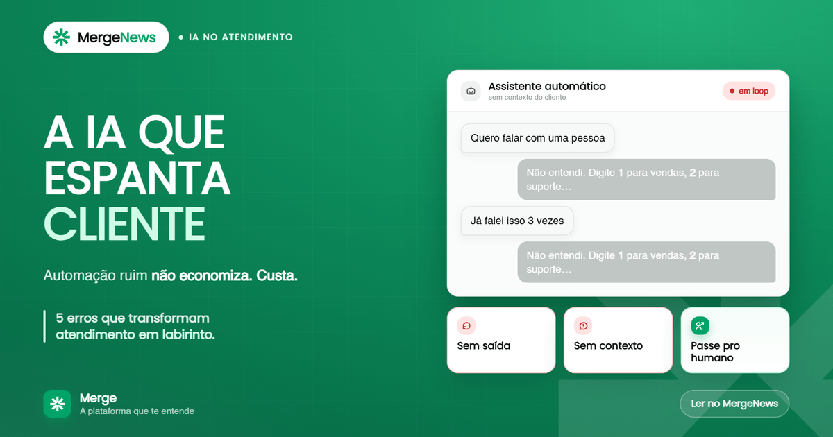 IA de atendimento respondendo cliente no WhatsApp sem contexto suficiente