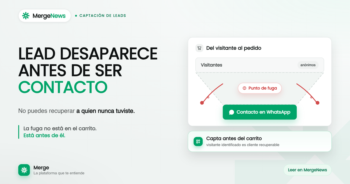 Cliente de e-commerce desapareciendo antes de dejar contacto para la recuperación de carrito