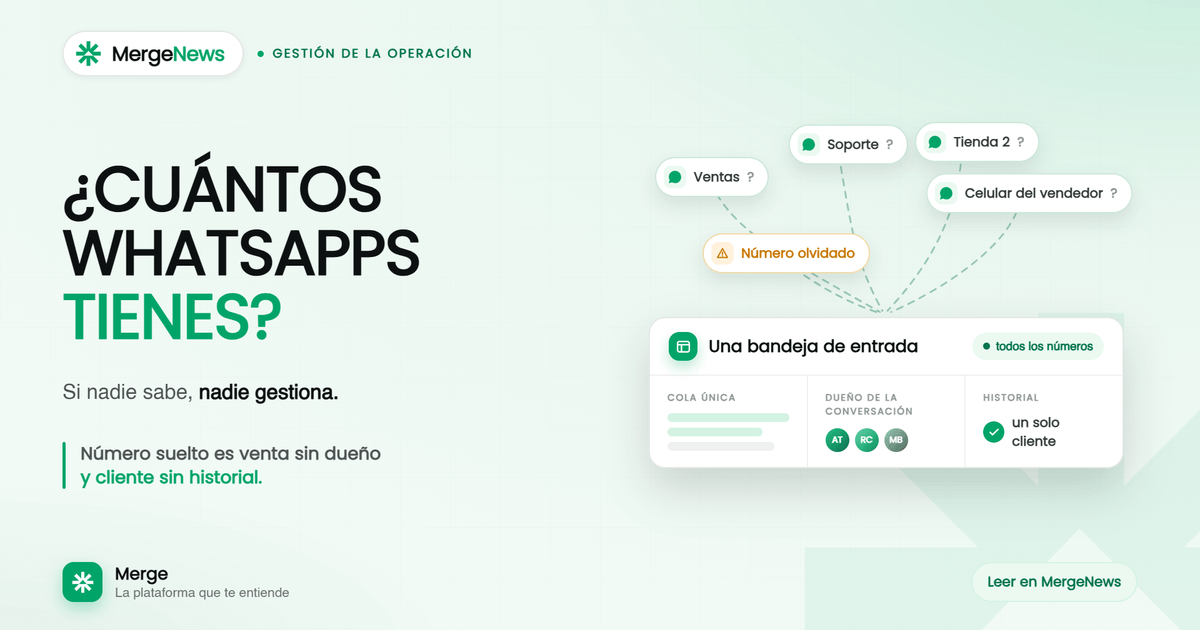 Varios números de WhatsApp usados por distintas áreas de la misma empresa