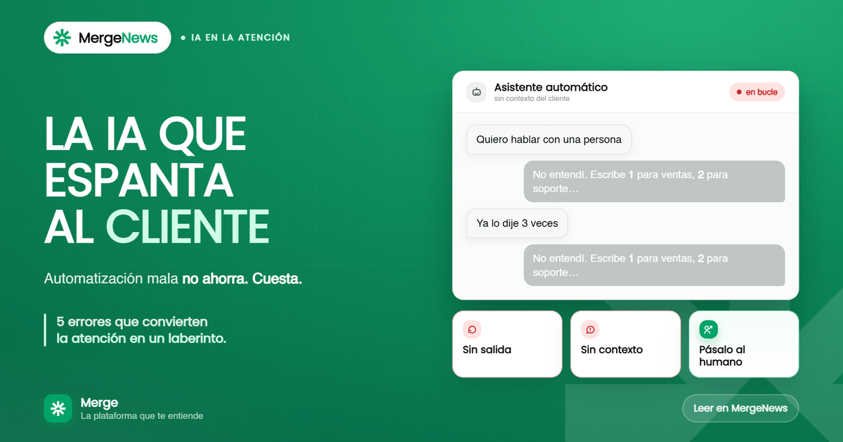 IA de atención respondiendo a un cliente en WhatsApp sin contexto suficiente