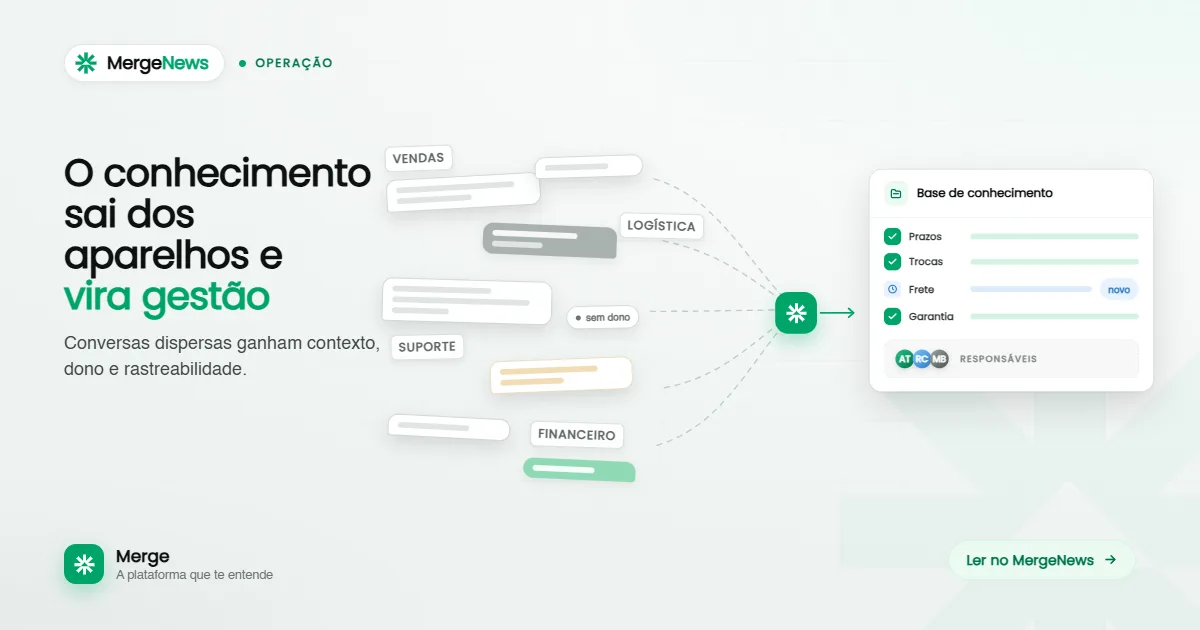Conhecimento e histórico de conversas de uma empresa espalhados no WhatsApp