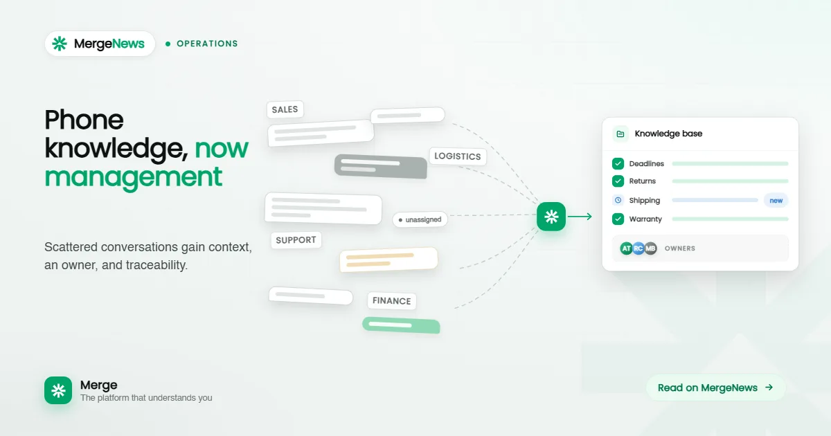 A company's knowledge and conversation history scattered across WhatsApp